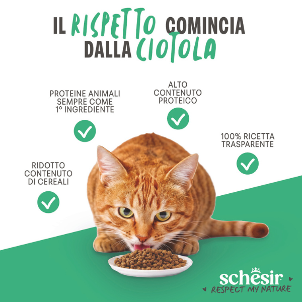 Schesir Cat Kitten & Mother Monoprotein formula con Acido folico Pollo fresco