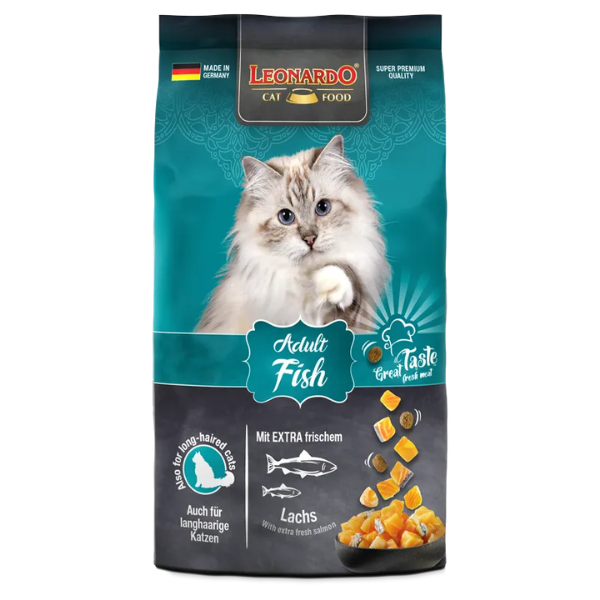 Leonardo Cat food Adult Fish ricco di Salmone