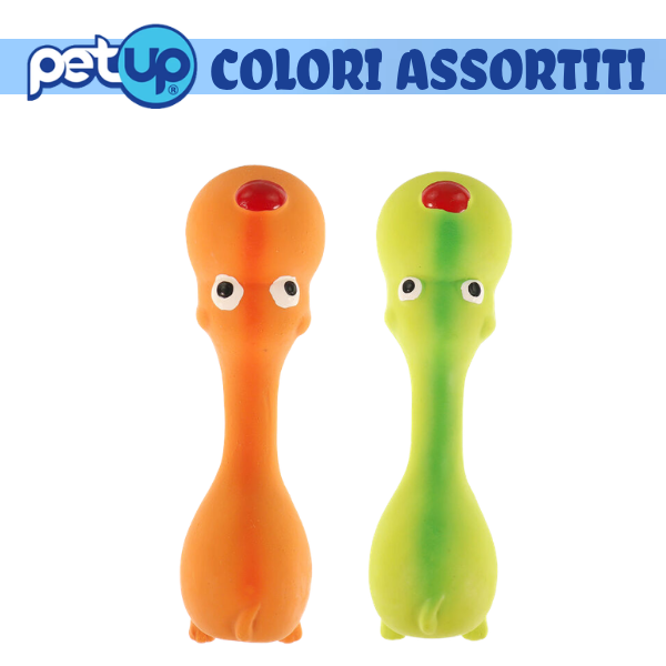 PetUp Joy gioco per cani Palla con squeaker Long Face per denti e gengive