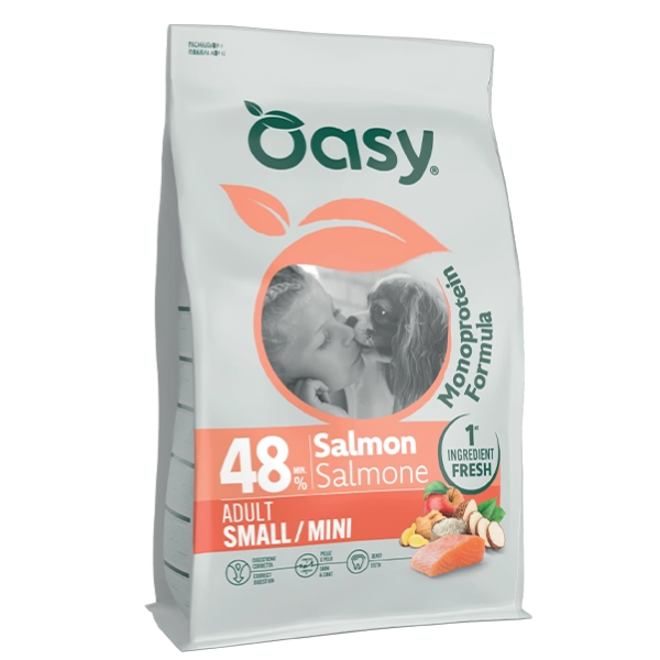 Oasy Monoprotein formula Adult Small/Mini Salmone