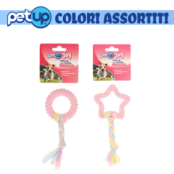 PetUp Joy gioco per cani in TPR con corda per cuccioli