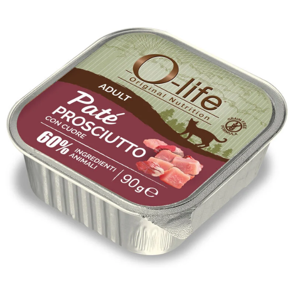 O-life Cat Adult Grain Free Patè +60% ingredienti animali 90 gr