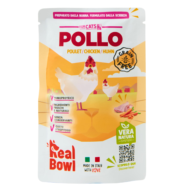 Real Bowl Cat Monoprotein Grain Free 80 gr