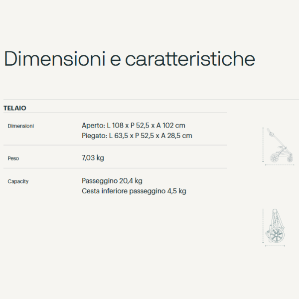 telaio per passeggino roscoe trek compatibile con seggiolini tavo immagine4