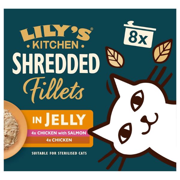 Lily's Kitchen Cat Shredded Fillets in Jelly Multipack 8x70 gr