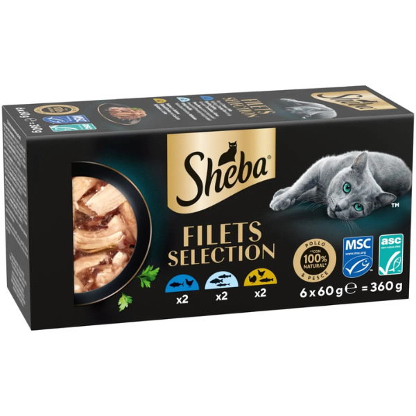 Sheba Filets in salsa Multipack 6x60 gr