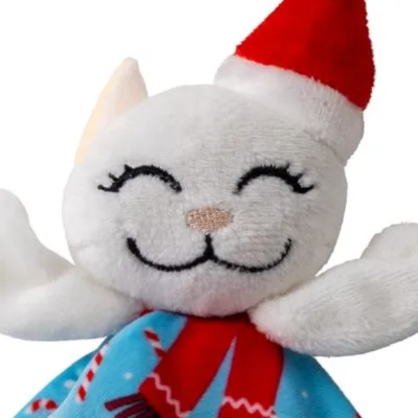 gioco per gatti in peluche con erba gatta crackles santa kitty kong immagine4