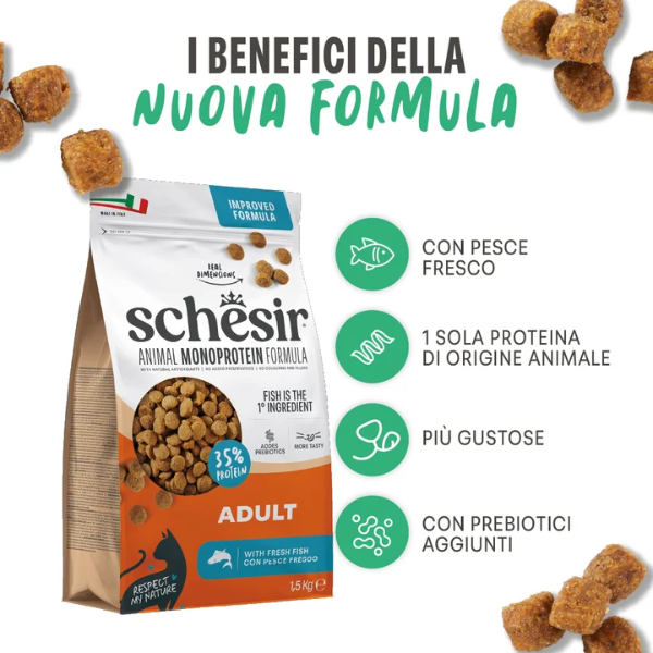 Schesir Animal Monoprotein formula Cat Adult con Pesce fresco