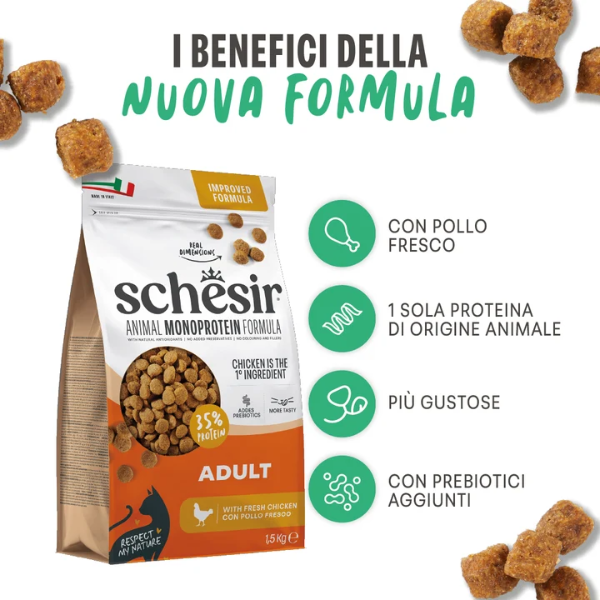 Schesir Animal Monoprotein formula Cat Adult con Pollo fresco