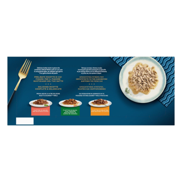 Purina Gourmet Perle selezionate Trancetti di Pesce dell'oceano multipack 40x85 gr