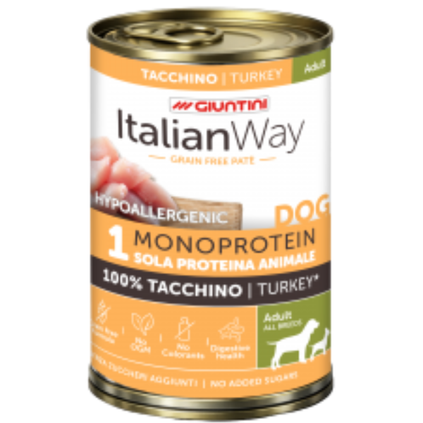 Italianway Patè Hypoallergenic Monoprotein Dog Adult 400 gr