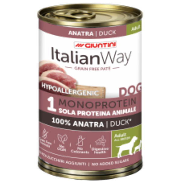 Italianway Patè Hypoallergenic Monoprotein Dog Adult 400 gr