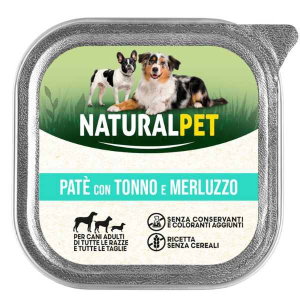 NaturalPet Dog Adult Patè 150 gr - Tonno e merluzzo