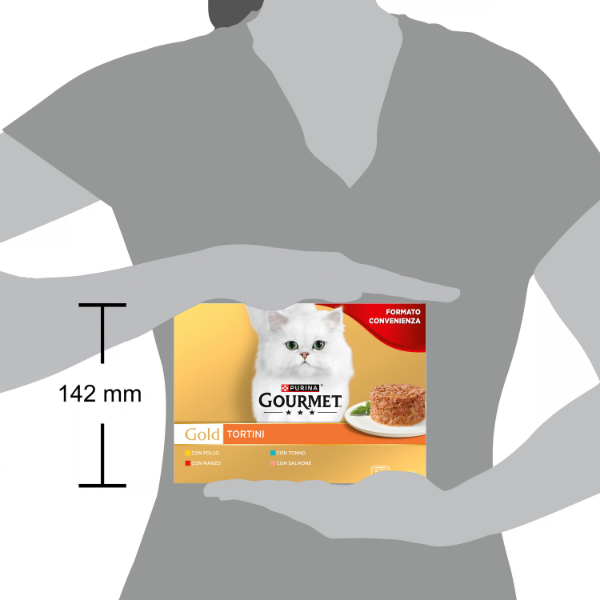 Purina Gourmet Gold Tortini Umido Gatto Multipack 24x85g