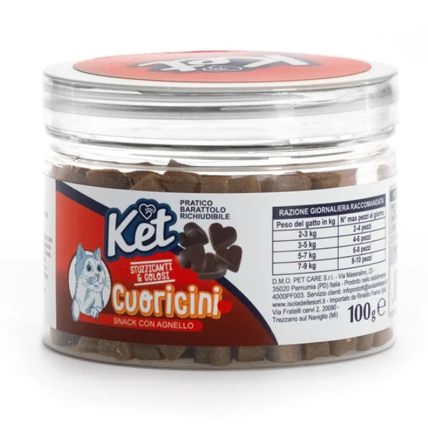 Ket Cat Snack morbidi per gatti in barattolo da 100 gr - Agnello