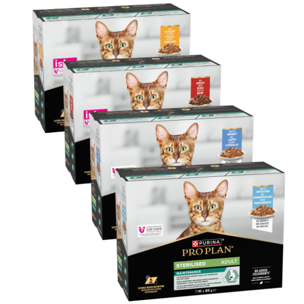 Purina Pro Plan Cat Adult Sterilised Maintenance Multipack in salsa 10x85g
