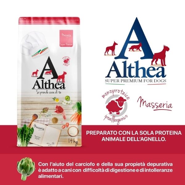 Althea Superpremium Monoproteico Dog Adult Medium/Maxi Masseria all'Agnello