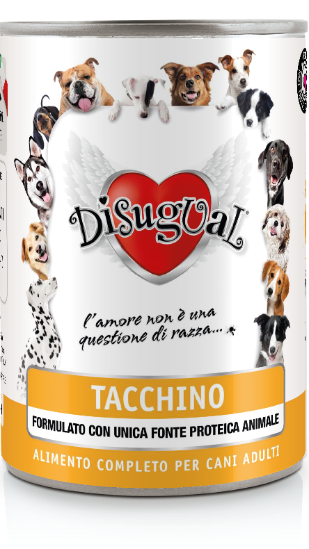 Disugual Monoproteico Grain Free 400 gr - Tacchino