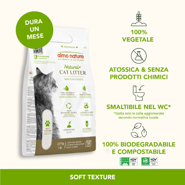 almo nature natural cat litter soft texture lettiera vegetale immagine5