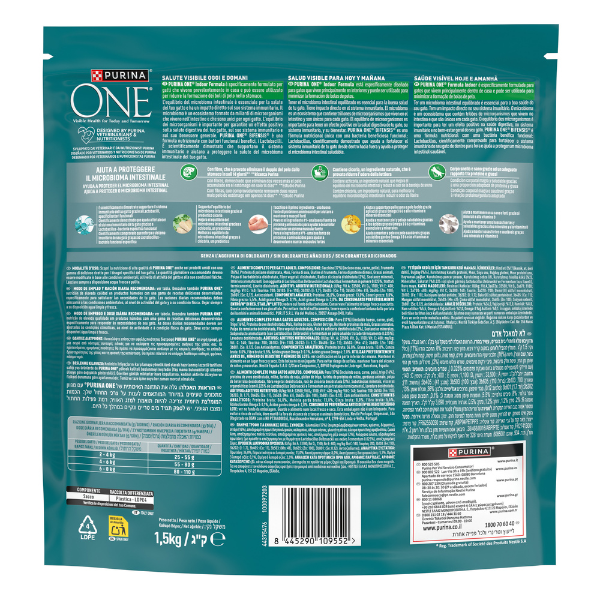 Purina One Cat Adult Indoor Formula Bifensis ricco di Tacchino
