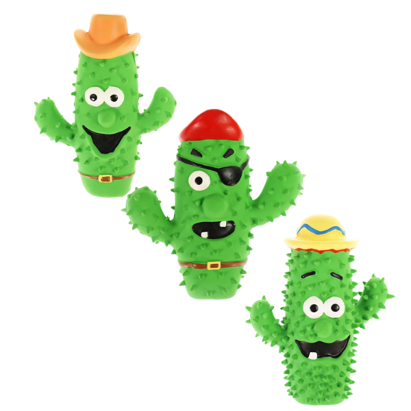 PetUp Joy gioco per cani con squeaker Cactus con punte per denti e gengive
