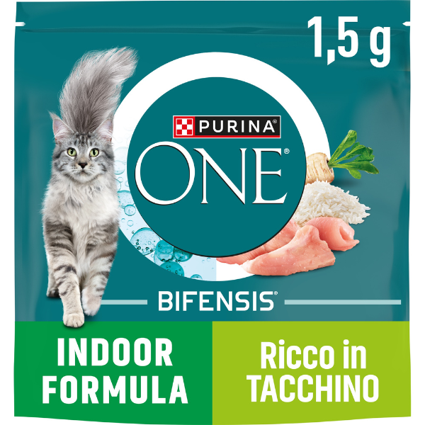 Purina One Cat Adult Indoor Formula Bifensis ricco di Tacchino