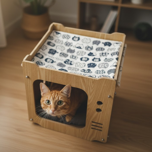 nasonero casetta con amaca per gatti immagine2