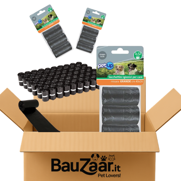 Bundle convenienza: x320 bustine Sacchetti igienici per cani Bauzaar Basic