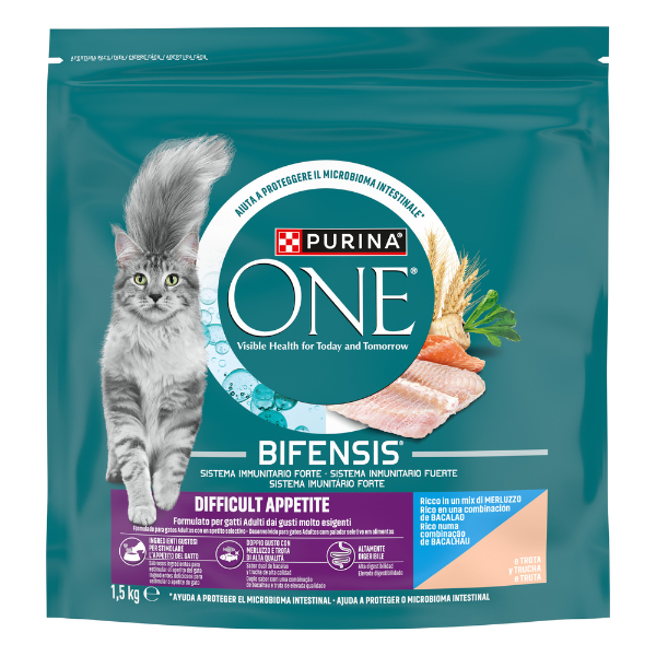 Purina One Cat Adult Appetito Difficile ricco di Merluzzo e Trota