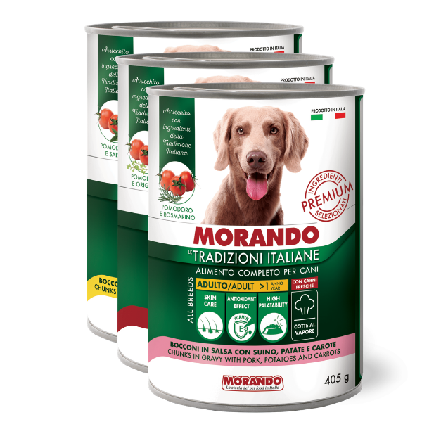 Morando Tradizioni Italiane Dog Adult All breeds Bocconi in salsa 405 gr
