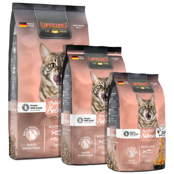 Leonardo Cat food Adult Grain Free Salmon ricco di Salmone
