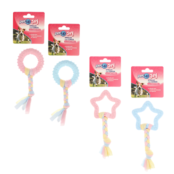 PetUp Joy gioco per cani in TPR con corda per cuccioli