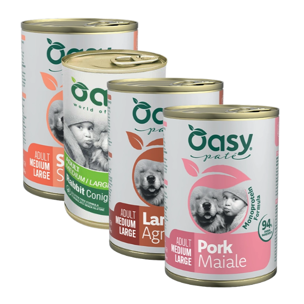 Oasy Monoprotein formula Adult Medium/Large Patè 400 gr