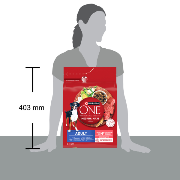 Purina One Dog Adult Medium/Maxi ricco di Manzo e riso