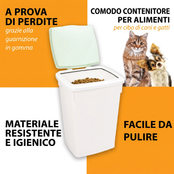 Contenitore in plastica di cibo per cani e gatti Feedy Ferplast