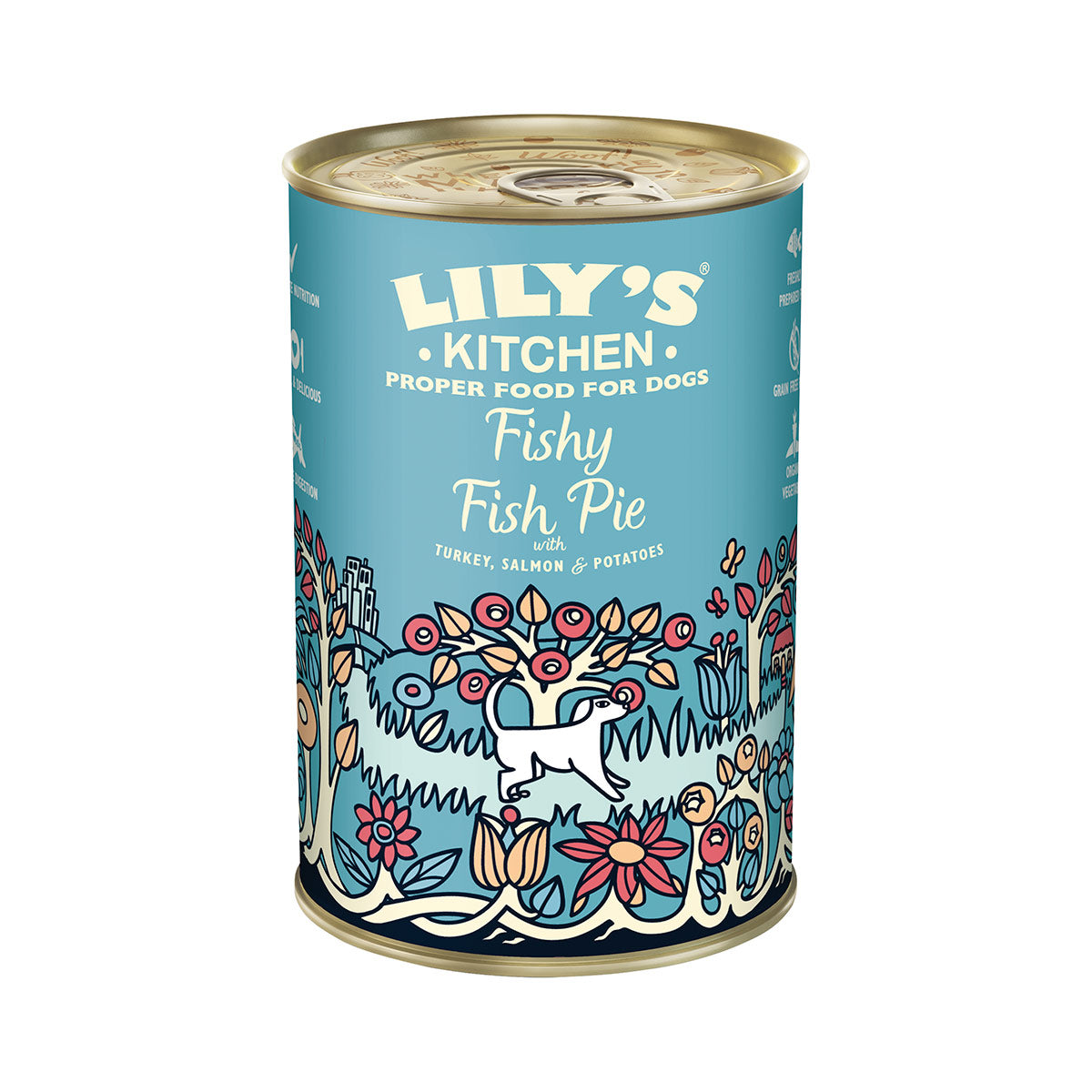 Lily's Kitchen Umido 400 gr - Torta Salata di Pesce con Piselli