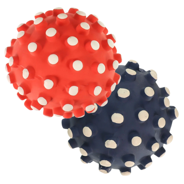 PetUp Joy gioco per cani Palla con squeaker in lattice con rilievi