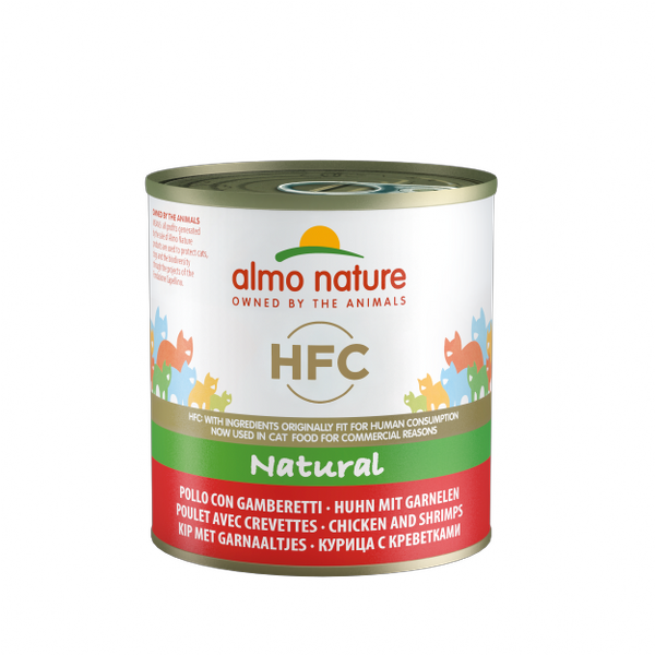 Almo Nature HFC Natural in brodo di cottura 280 gr - Pollo e Gamberetti