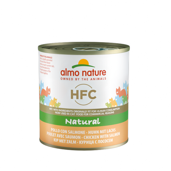 Almo Nature HFC Natural in brodo di cottura 280 gr - Pollo e Salmone