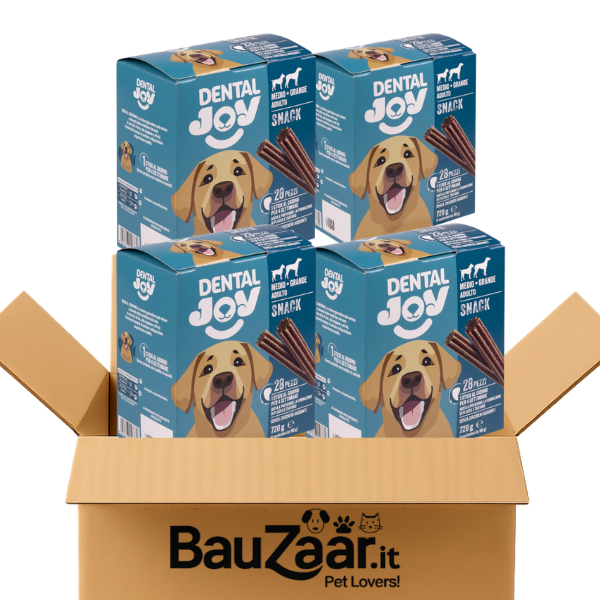 Bundle convenienza: DentalJoy snack dentali M/L Gigapack 112 stick