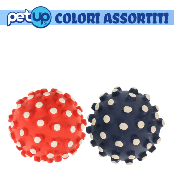 PetUp Joy gioco per cani Palla con squeaker in lattice con rilievi