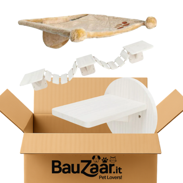 Bundle convenienza: percorso da muro Basic per arrampicamento gatti Trixie