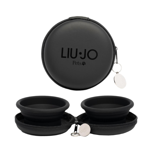 Ciotola doppia da viaggio in pratica custodia Ø10 cm Liu Jo Pets