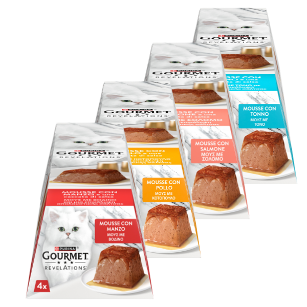 Purina Gourmet Revelations Mousse in salsa Multipack 4x57gr