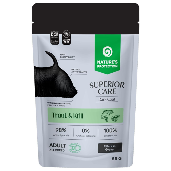 Nature’s Protection Superior Care Dark Coat Dog Adult All Breeds Filetti in gelatina 85 gr