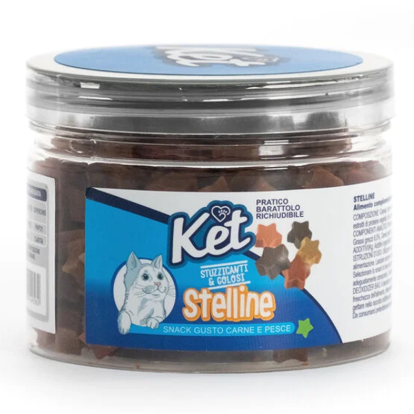 Ket Cat Snack morbidi per gatti in barattolo da 100 gr - Snack morbidi gatto Mix Ket 100gr