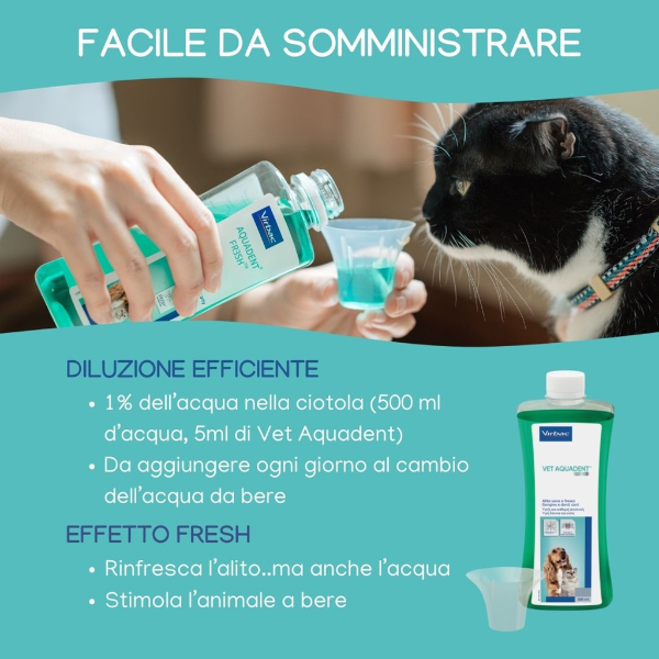 virbac vet aquadent fresh colluttorio per cani e gatti immagine6