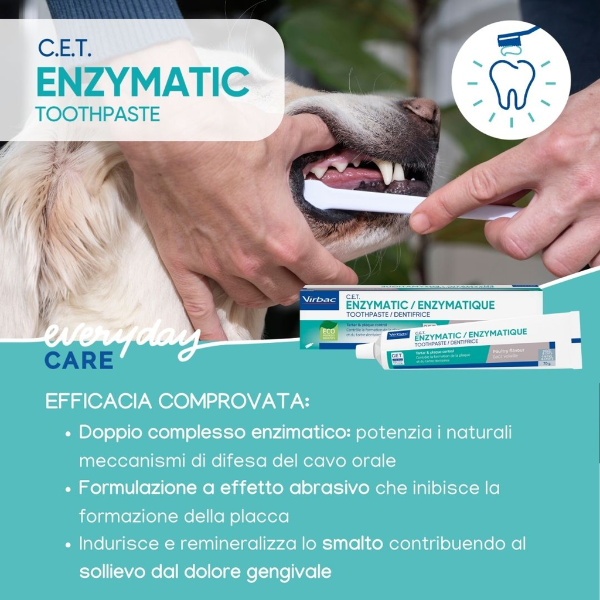 virbac c.e.t. kit salute orale dentifricio enzimico immagine6