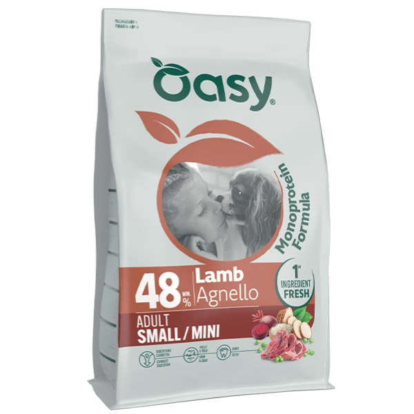 Oasy Monoprotein formula Adult Small/Mini Agnello