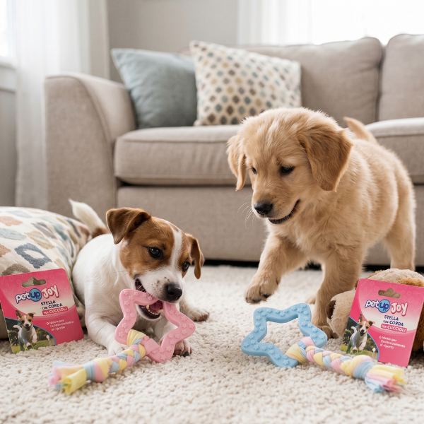 PetUp Joy gioco per cani in TPR con corda per cuccioli